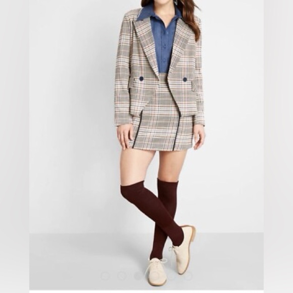 ModCloth Glen Plaid Double Breasted Blazer - Picture 14 of 14